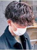 波巻きスパイラルパーマメンズマッシュツイストスパイラルパーマ