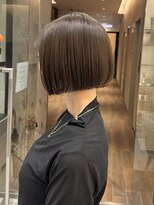 ネオリーブギンザ 銀座店(Neolive GINZA)&nbsp;切りっぱなしボブヘア/ブラウンカラー/ミニボブ【銀座】髪質改善
