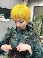 ウーフ(U-fu) ハイトーンカラー/福岡ハイトーン/派手髪/イエローカラー