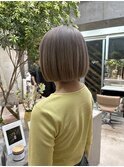 ハイライトカラー ピンクベージュ ウェーブカール ボブルフ 浦和