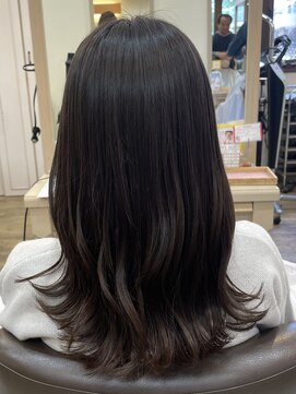 アルターリール(aL ter Rire) くびれヘア/アプリコットオレンジ/ハイライトカラー/澤瑞絵