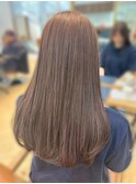 大人可愛いブリーチなし透明感カラーグレージュ