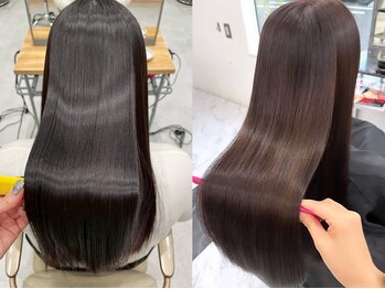 サボ(sabo)の写真/《マンツーマン×女性専用》こだわりの髪質改善で、カラーのモチもより一層UP♪何度も触りたくなる美髪に。