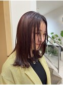 チェリーレッドミディアムヘア