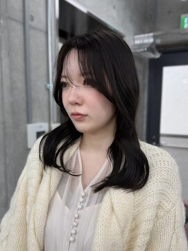 エヌアイ オモテサンドウ(ni omotesando) シースルーバング★ 暗めグレージュ★ 地毛風カラー