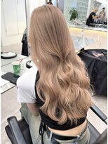 サンク 原宿 表参道(cinq)&nbsp;ダブルカラーミルクティーベージュハイトーンレイヤーカット韓国