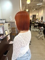 ラック 津田沼(LUCK)&nbsp;オレンジ/韓国ボブ/ブリーチ/ダブルカラー/似合わせカット