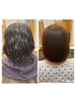 コリンズ(COLLINS)の写真/あなたの髪質に合わせた薬剤選定でダメージ軽減縮毛矯正