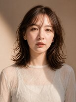 エインアンリー 明治神宮前(AIN.ANLY.)&nbsp;ミディアムパーマ、ミディアムパーマゆるめ、ニュアンスパーマ