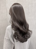 ラックスビーギャラリー なんば駅前店(LUXBE GALLERY)&nbsp;髪質改善 透明感オリーブベージュ ゆるふわ巻きロング