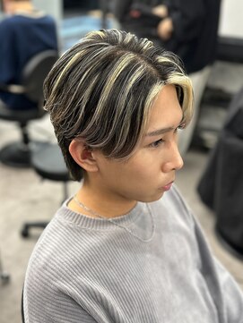 エルマーク 本山(L-MARK) ハイライト/ツイストパーマ/メンズ/アップバング/men's