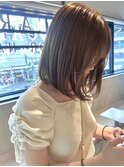 ミディアムボブ &nbsp;ベージュカラー &nbsp;トリートメント