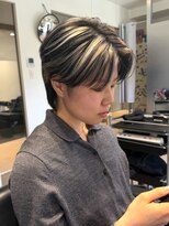 ウーズ ハラジュク(Ooze.HARAJUKU)&nbsp;ハッシュカットグレージュデザインカラーツートーンカラー原宿