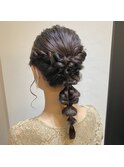 編みおろしのヘアアレンジ♪