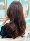 チョコレートカラー×ふんわりカール[縮毛矯正/インナーカラー]