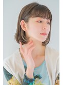 大人可愛い 耳掛け切りっぱなしボブ ショートボブ