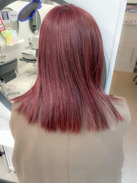 ヒビヲ(HIBIO) ダブルカラーピンクベージュピンクカラーケアブリーチミニボブ