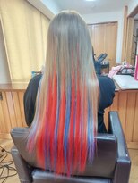 エクステンション クーチャー(Extention Cu'cha) エクステ150g 赤青メッシュ