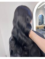 ジーナ セントラル銀座(Zina)&nbsp;ツヤ感カラー＊韓国ヘア＊ブルーブラック【ZinaCENTRAL】