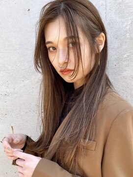 サイン 渋谷(SIGN) レイヤーカットインナーカラーイヤリングカラー色落ち綺麗表参道