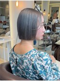 グレー / ハイトーンカラー / ブリーチリタッチ / ミニボブ