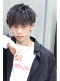 ツイストスパイラルパーマツーブロックマッシュメンズマッシュ