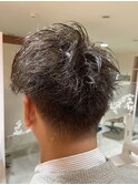 メンズショートツーブロックアッシュ