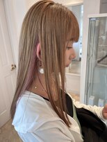 サロウィン 名古屋本山店(SALOWIN)&nbsp;ダブルカラー/インナーカラー/ピンクベージュ/本山/名古屋