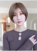 大人かわいい前髪イメチェンシースルーバングマッシュショート
