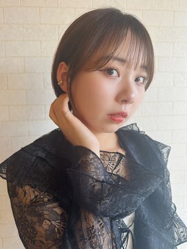 ヘア ルミナス バイ フォルテ(HAIR LUMINAS by FORTE) イメチェン/外ハネボブ/美髪/ワイドバング/ブルーブラック