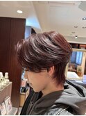 センターパートウルフカルマ　韓国ヘア　表参道　カルマパーマ