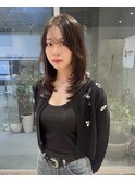 【ミディアム】小顔になる顔周りレイヤー
