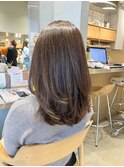 大人可愛い透明感ブリーチなしくすみカラーローレイヤー