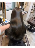 赤坂＊暗めブリーチなし赤み消しオリーブグレージュ