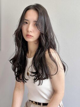 ノブレス ノアール(NOBLESSE NOIR) センターパート/ブルーカラー/フェイスレイヤー