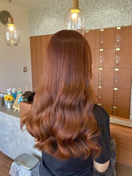 ノット 成田公津の杜(Knot) 【秋映えオレンジブラウンで柔らか艶ヘア】stylistすずか