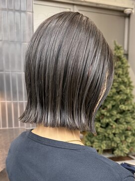 ノード(NODE) 栄ハイライト透明感耳掛けボブスタイル