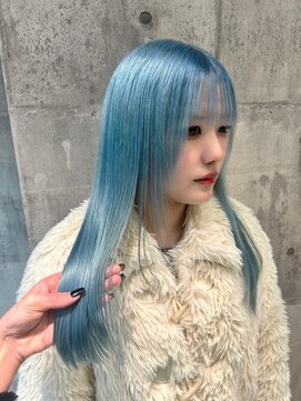 ワンズオゼ 渋谷(ONE's oze) ハイトーン/ダブルカラー/大人ガーリー/ダークアッシュ/似合わせ