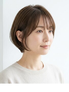 フープ 川越(hoop) アッシュベージュ×丸みショート
