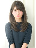 『rue京都』ひし形フェザーロングゆるふわ小顔アッシュベージュ
