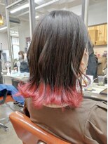 ベルクープス 天王寺店(Belle Coupes)&nbsp;【BelleCoupes】林原加昌 ピンクグラデーションカラー ボブ