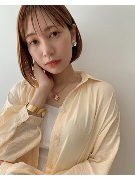 スリーバイキープ 尾山台(THREE by KEEP) 【THREEbyKEEP尾山台】切りっぱなしボブ×艶カラー