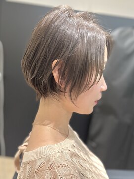 ジエクト 本店(The Ect) 大人丸みショート×ナチュラルベージュ×フレンチカジュアル