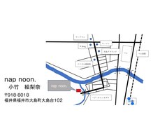 ナップヌーン(nap noon.)の雰囲気（サロン周辺のマップになります♪）