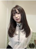 セミロング/レイヤーカット/顔まわりレイヤー