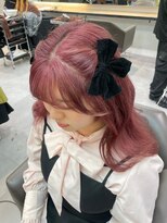 ベレーザ 渋谷(BELEZA)&nbsp;7668ベビーピンクブリーチなしダブルカラー韓国艶髪ワンホンヘア