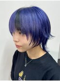 ◎ウルフ/ブルー/ネイビー/ツートンカラー/小悪魔ウルフ