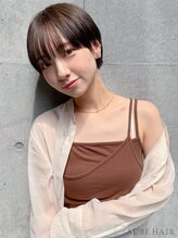 オーブ ヘアー ガーネット 古川大宮店(AUBE HAIR garnet) 20代・30代_ハンサムショート×ナチュラルブラウン