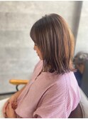 20代30代40代◎大人可愛い小顔に見せるヘアネビージュワンレン