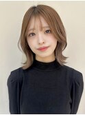 くびれボブシースルーバングミルキーベージュKA-47
